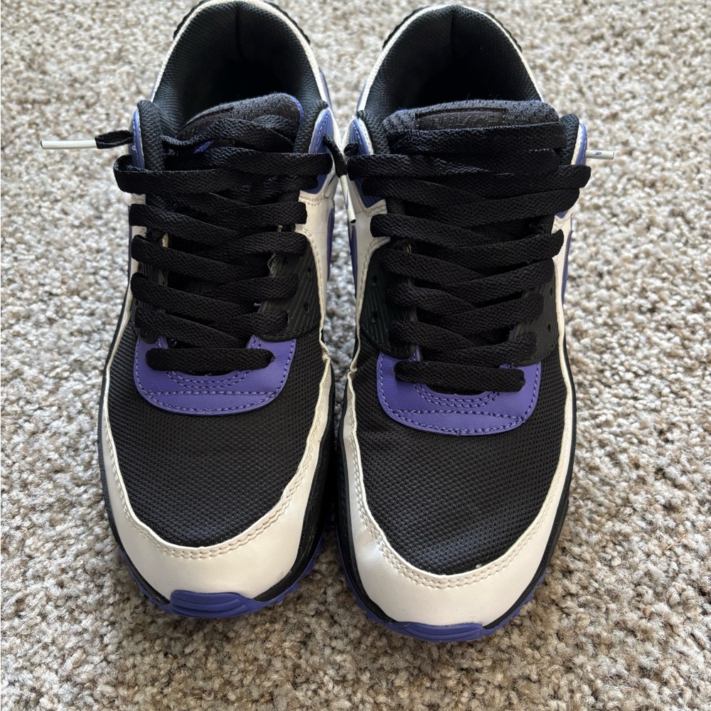 Nike Air Max Black, White and Purple Sneakers - Picture 2 of 5